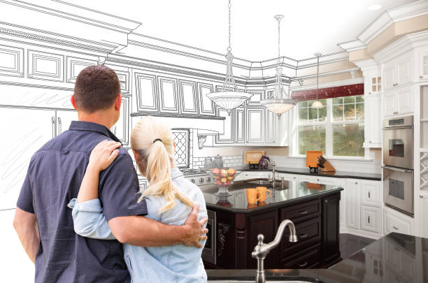 Custom kitchen cabinets installed in a Webster home